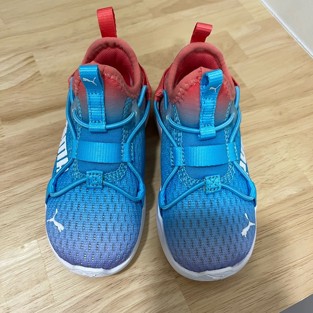 Puma Kids Vibrant Blue and Red Sneakers